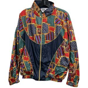 Vintage 80s/90s VOS Sports Size L Streetwear Windbreaker Colorful Retro Jacket